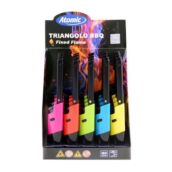 Briquet Atomic allume gaz piézo Triangolo 5 x néons assortis 20/240