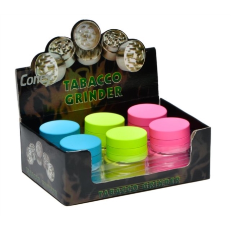 BROYEUR TABAC RUBBER 3 PARTIES DIAM 4 CM 3 COLORIS FLUOS 12/240