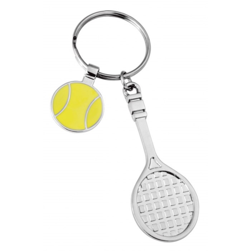 Porte clés métal raquette de tennis 