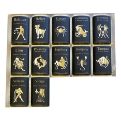 Briquet Atomic jet flamme gomme noir décors Signes du Zodiaque 25/500