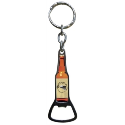 Porte-clés en métal ouvre bouteille forme bouteille décors Bretagne