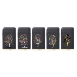 Briquet Atomic jet flamme gomme Scuba noir décors Arbres 25/500