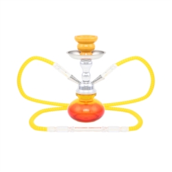 Narguilé 25 cm 2 tubes Jam orange 1/12