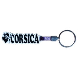 Porte-clés en métal Corsica avec Tête de Maure émaillé