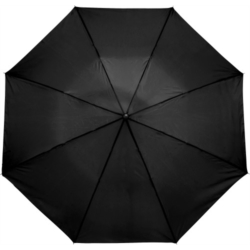 Parapluie pliable polyester 190T métal/manche plastique Noir 12/48