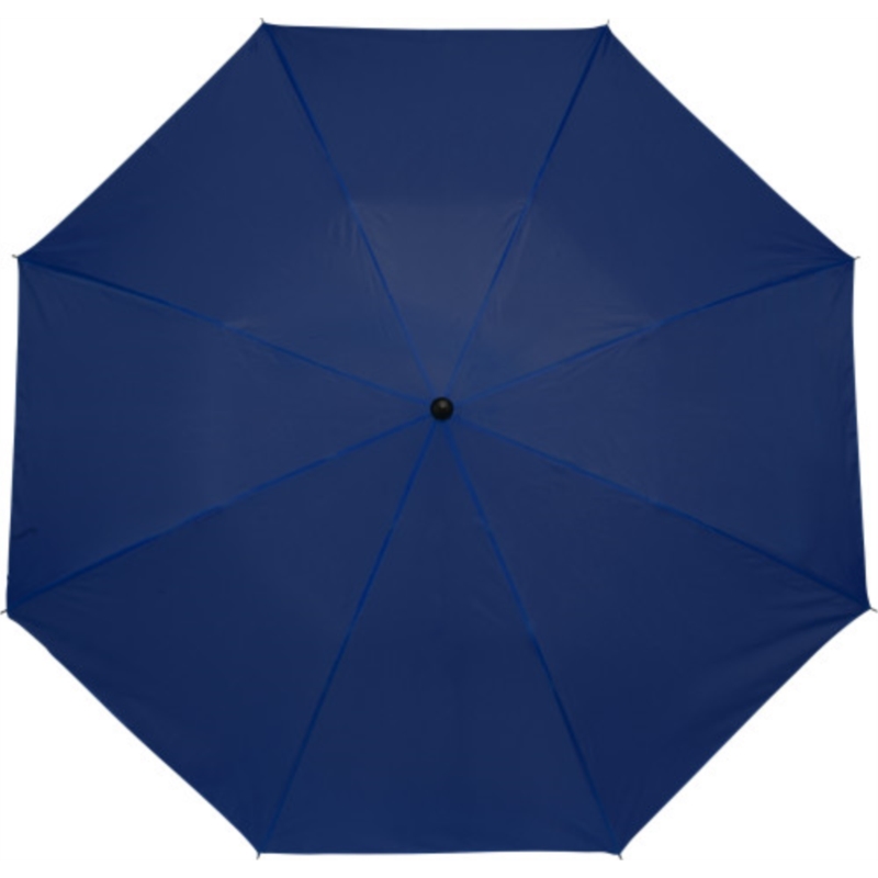 Parapluie pliable polyester 190T métal/manche plastique Marine 12/48