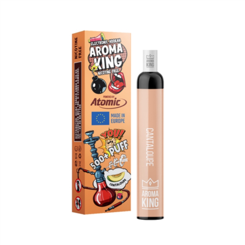 E-Shisha jetable zéro nicotine 500 bouffées parfum Melon 10/600