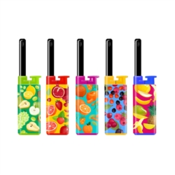 Briquet Atomic mini allume tout piézo décors Fruits 25/500