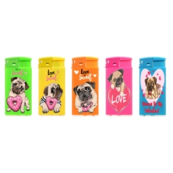 Briquet Atomic Large élect plastique néons Chiens Love  25/500