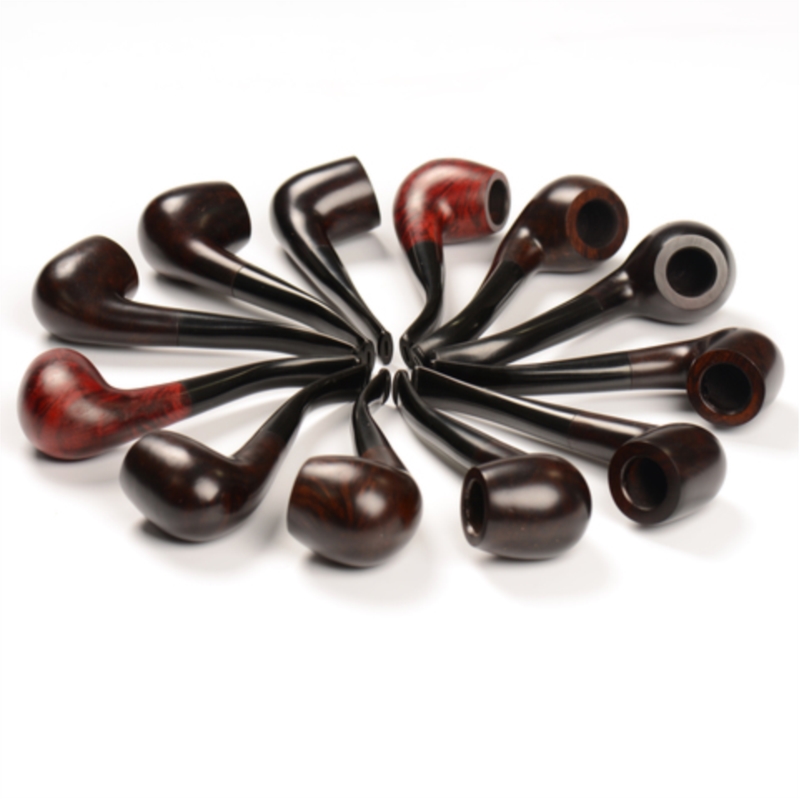 Pipe Myon 9mm marron & rouge assorties 12/240