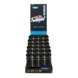 Briquet mini Festival jet flamme Noir 24/480