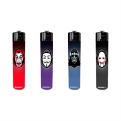 Briquet Atomic festival pierre rechargeable décors Masques 24/576