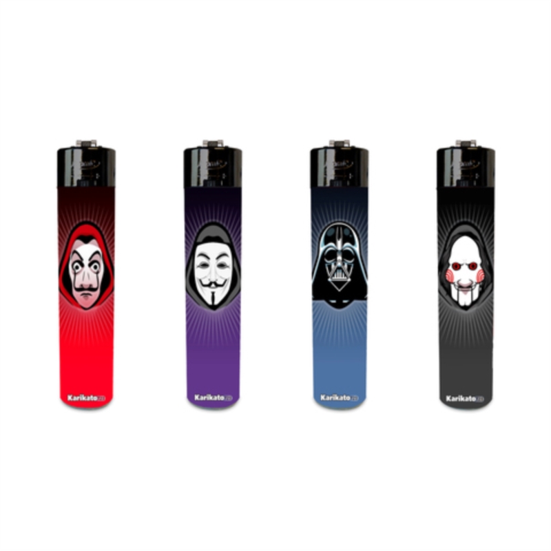 Briquet Atomic festival pierre rechargeable décors Masques 24/576