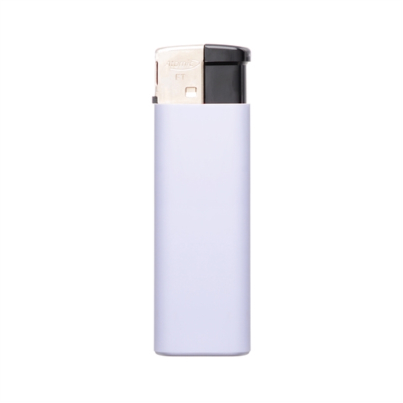 Briquet électronique piézo plat blanc toucher gomme 50/1000