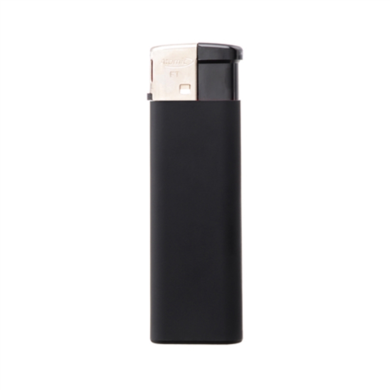 Briquet électronique piézo plat noir toucher gomme 50/1000