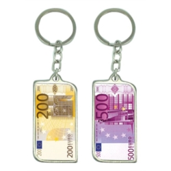 Porte-clefs métal doming Euros x12