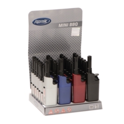 Briquet Atomic mini allume tout a gaz metallises assortis 28/560