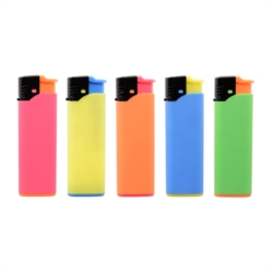 Briquet Atomic jet flamme rechargeable neon rubber assortis 25/600