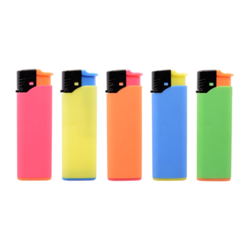 Briquet Atomic jet flamme rechargeable neon rubber assortis 25/600