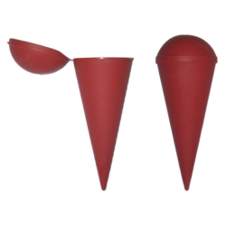 Cendrier de plage forme de cône polypropylène 7 coloris 60x160 mm 