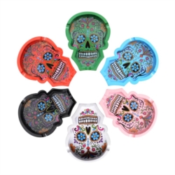 Cendrier Atomic polyrésine La Catrina 6 coloris assortis 6/60