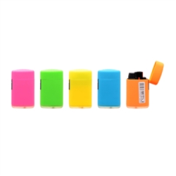 Briquet Atomic jet flamme gomme 5 coloris néons 25/500