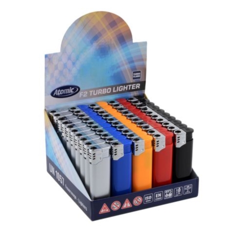 BRIQUET ATOMIC TURBO PLASTIQUE COLORIS OPAQUES ASSORTIS 50/1000 