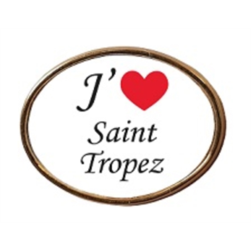 Pin's ovale J'aime ST TROPEZ