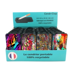 Cendriclop le cendrier portable 100% recyclable décors Street art