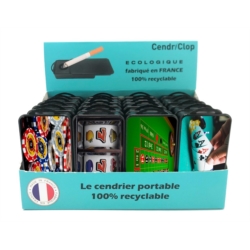 Cendriclop le cendrier portable 100% recyclable décors Poker