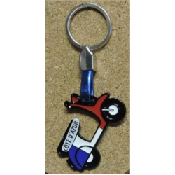 Porte clés ouvre bouteille forme canette avec doming personnalisable