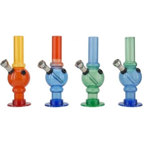 PIPE A EAU ACRYLIQUE MINI 15 CM TRANSPARENTE COLORIS ASSORTIS 12/120