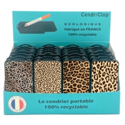 Cendriclop le cendrier portable 100% recyclable décors Léopard