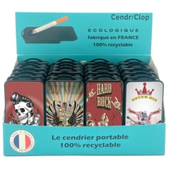 Cendriclop le cendrier portable 100% recyclable décors Rock