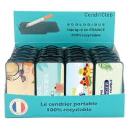 Cendriclop le cendrier portable 100% recyclable décors Vacances