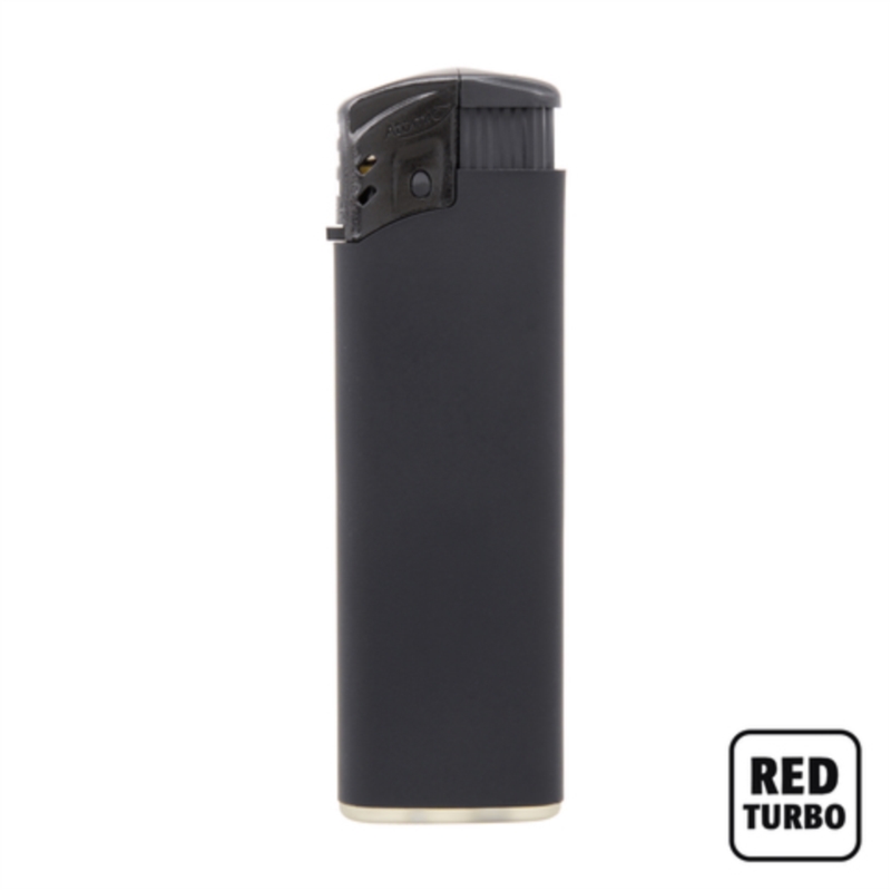 Briquet Atomic X1 turbo rubber coloris noir 25/1000