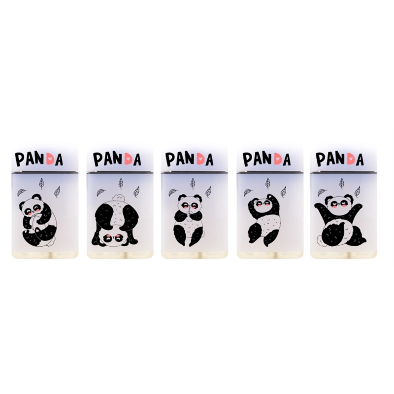 Briquet Atomic jet flamme gomme Scuba blanc décors Panda  /25