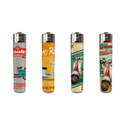 Briquet Atomic festival pierre rechargeable decors scooters 48/1152*