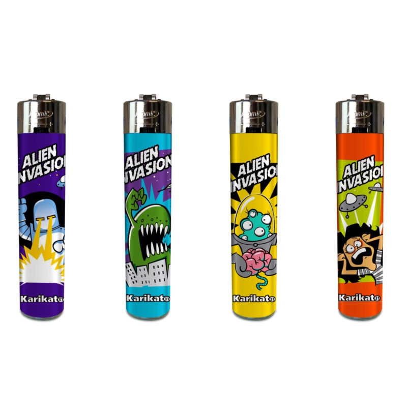 Briquet Atomic festival pierre rechargeable decors alien 48/1152