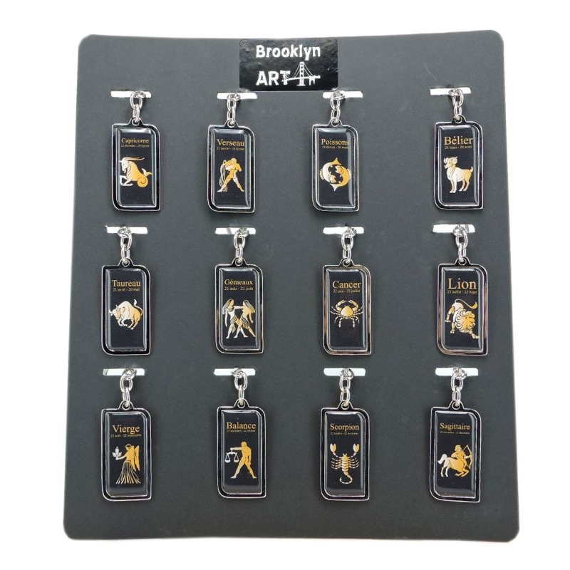 PORTE CLEFS DOMING METAL ZODIAQUE X12