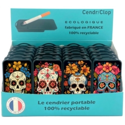 CendriClop le cendrier portable 100% recyclable Catrina flowers