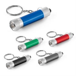 Porte-clés lampe de poche en aluminium 3 LED 12/240