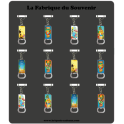 Porte-clefs métal ouvre-bouteille Eté