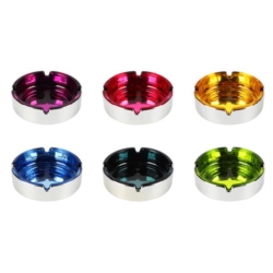 Cendrier Atomic en verre intérieur coloris assortis Ø100mm 12/72