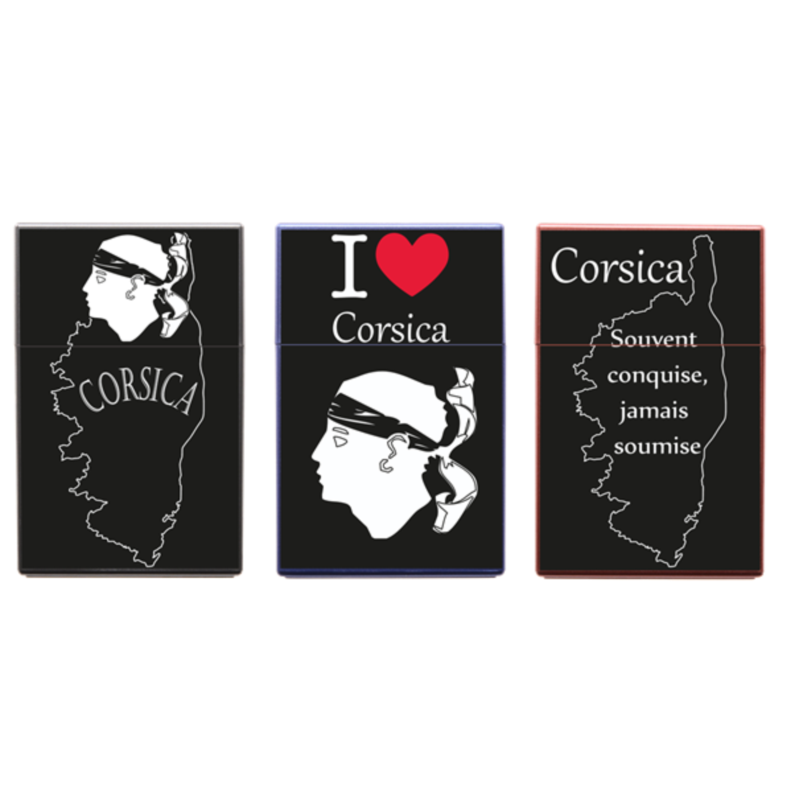 Boite paquet de 20 cigarettes plastique décors Corsica