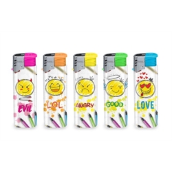 BRIQUET ATOMIC TURBO PLASTIQUE DECORS EMOTICONES 50/1000