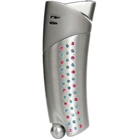 BRIQUET PIERRE CARDIN MARSEILLE SWAROVSKI BLEU/ROSE*