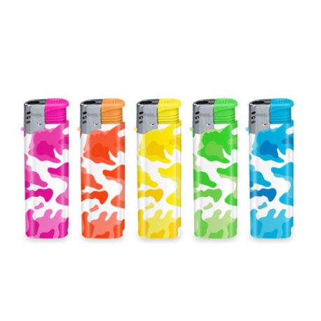 BRIQUET ATOMIC TURBO PLASTIQUE DECORS CAMOUFLAGE NEONS 50/1000