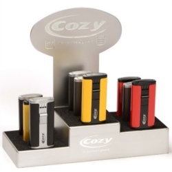 BRIQUET COZY DOUBLE JET FLAMME BLACKY 4 COLORIS 9/180