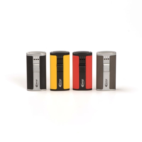 BRIQUET COZY DOUBLE JET FLAMME BLACKY 4 COLORIS 9/180